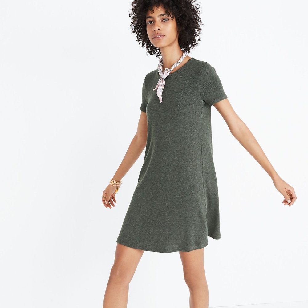 Madewell Ribbed Swingy Tee Dress